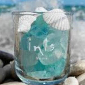 Scented Turquoise and Clear Sea Glass with Shells